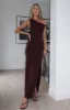 Little Bit Dramatic Maxi Dress Dark Chocolate sold by White Fox Boutique