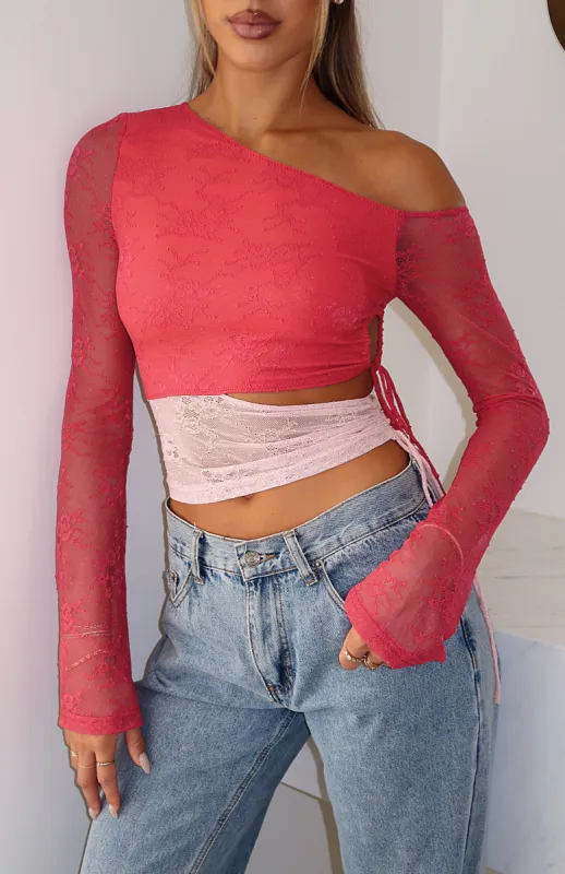 Best Believe Long Sleeve Top Pink sold by White Fox Boutique