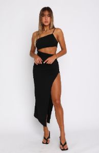 One Night Maxi Dress Black sold by White Fox Boutique