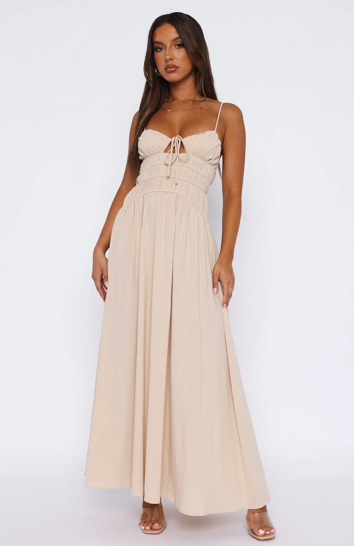Late Morning Maxi Dress Oat sold by White Fox Boutique product image thumbnail 2