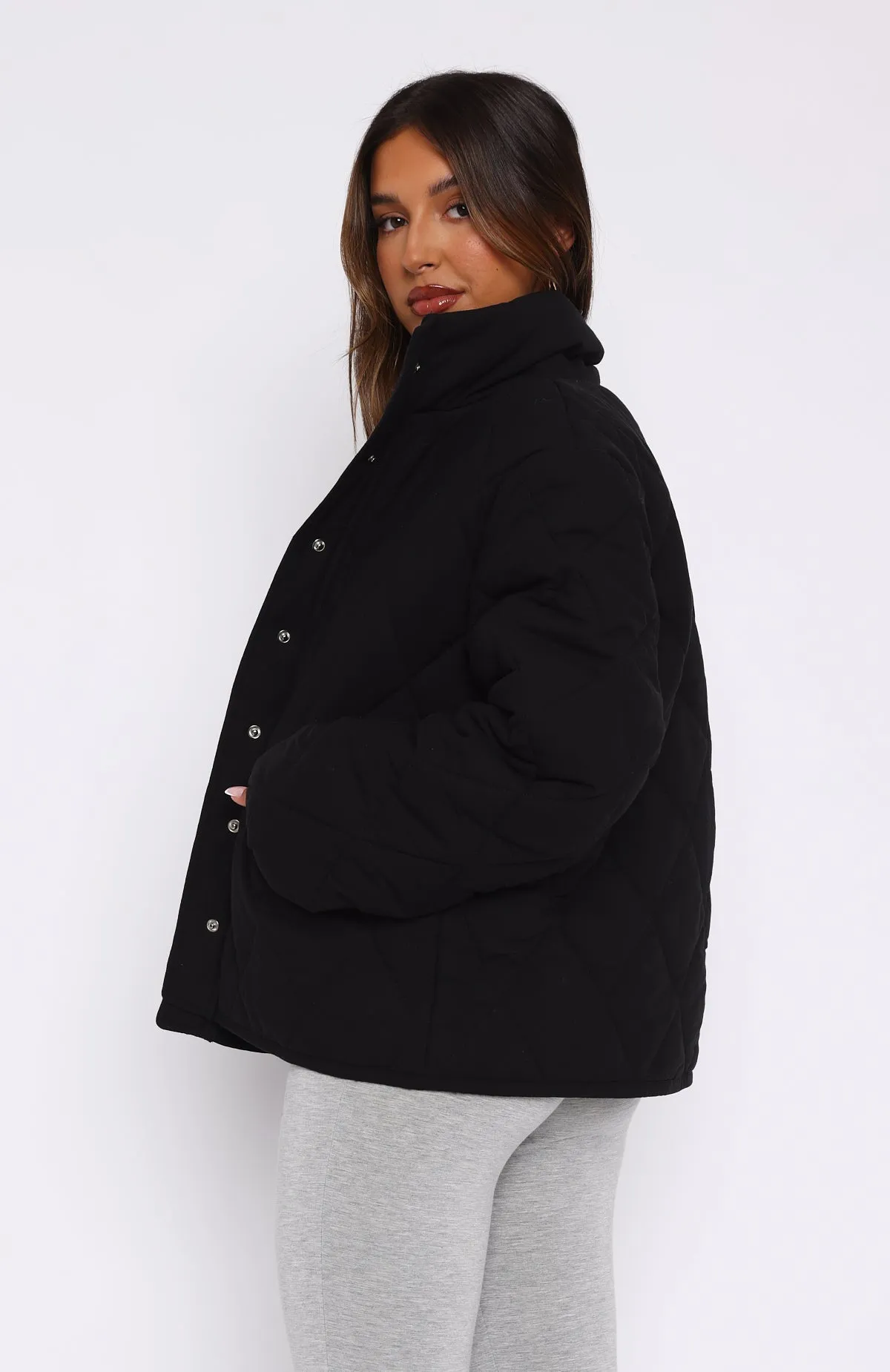 Extra Attention Puffer Jacket Black sold by White Fox Boutique product image thumbnail 4