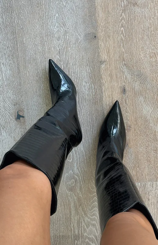 Blake Knee High Boots Black sold by White Fox Boutique