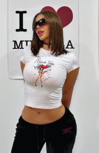 Inaccessible Baby Tee White sold by White Fox Boutique