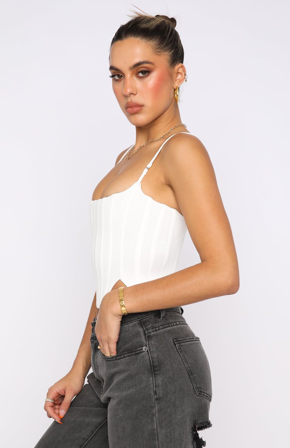 Living Large Bustier White sold by White Fox Boutique product image thumbnail 3