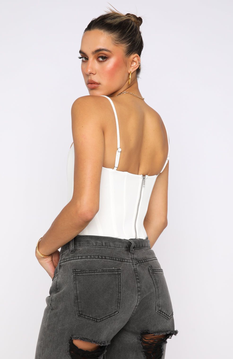 Living Large Bustier White sold by White Fox Boutique product image thumbnail 4