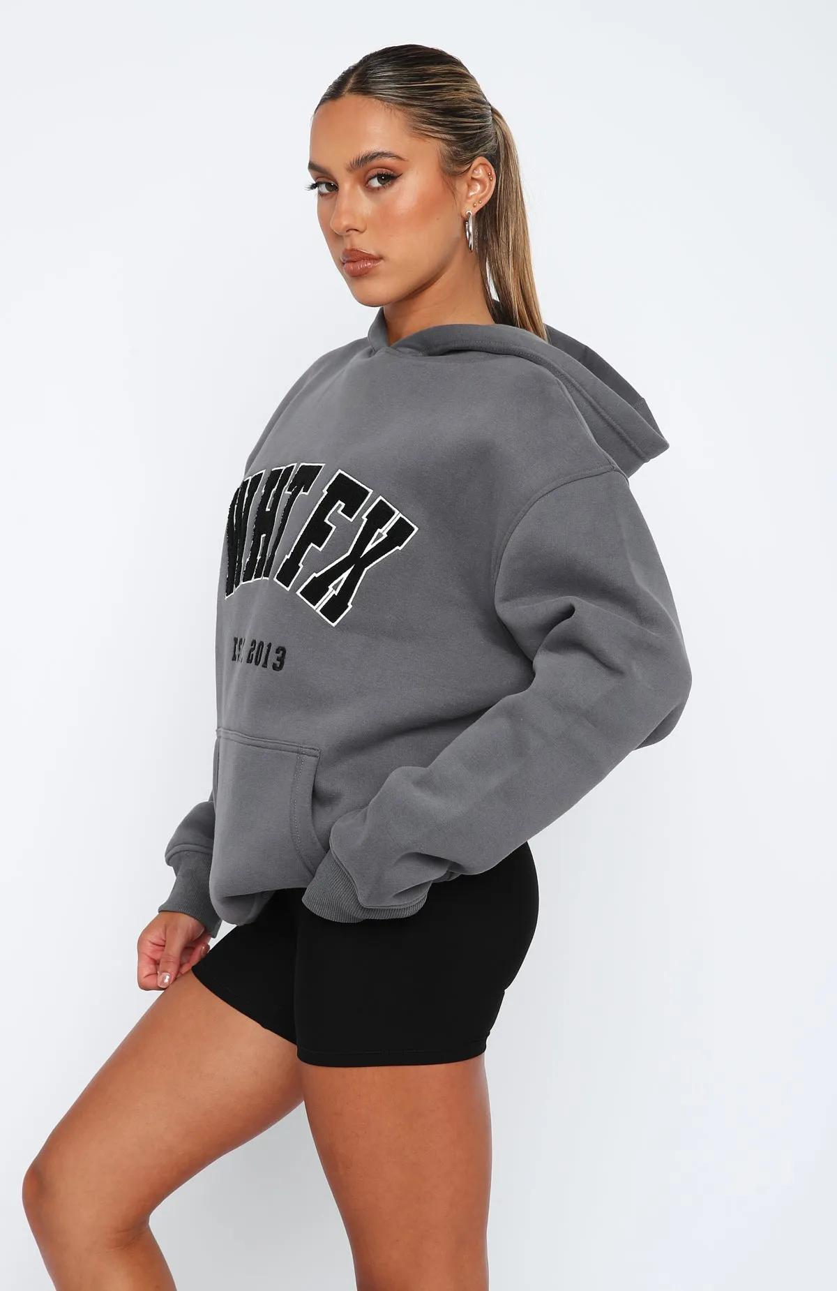 Give It Away Oversized Hoodie Charcoal sold by White Fox Boutique product image thumbnail 4