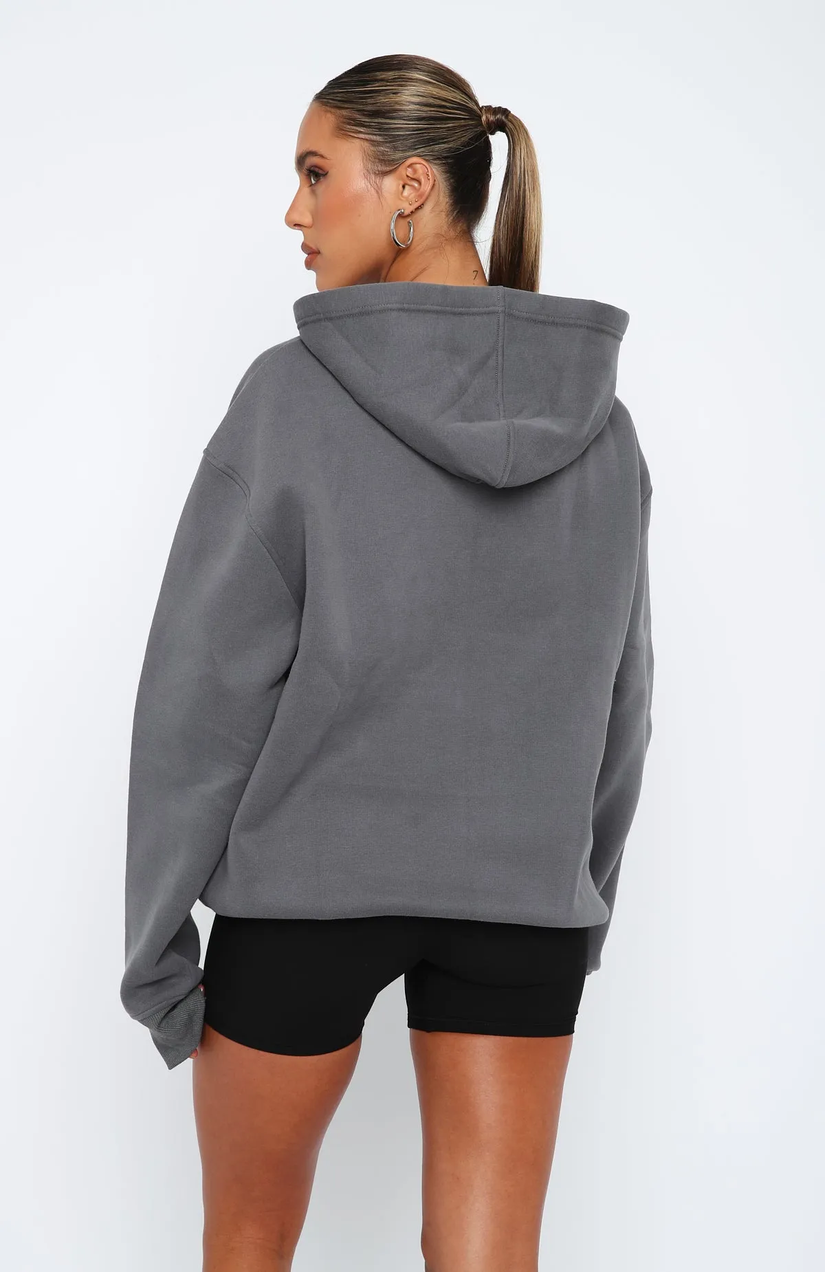 Give It Away Oversized Hoodie Charcoal sold by White Fox Boutique product image thumbnail 5
