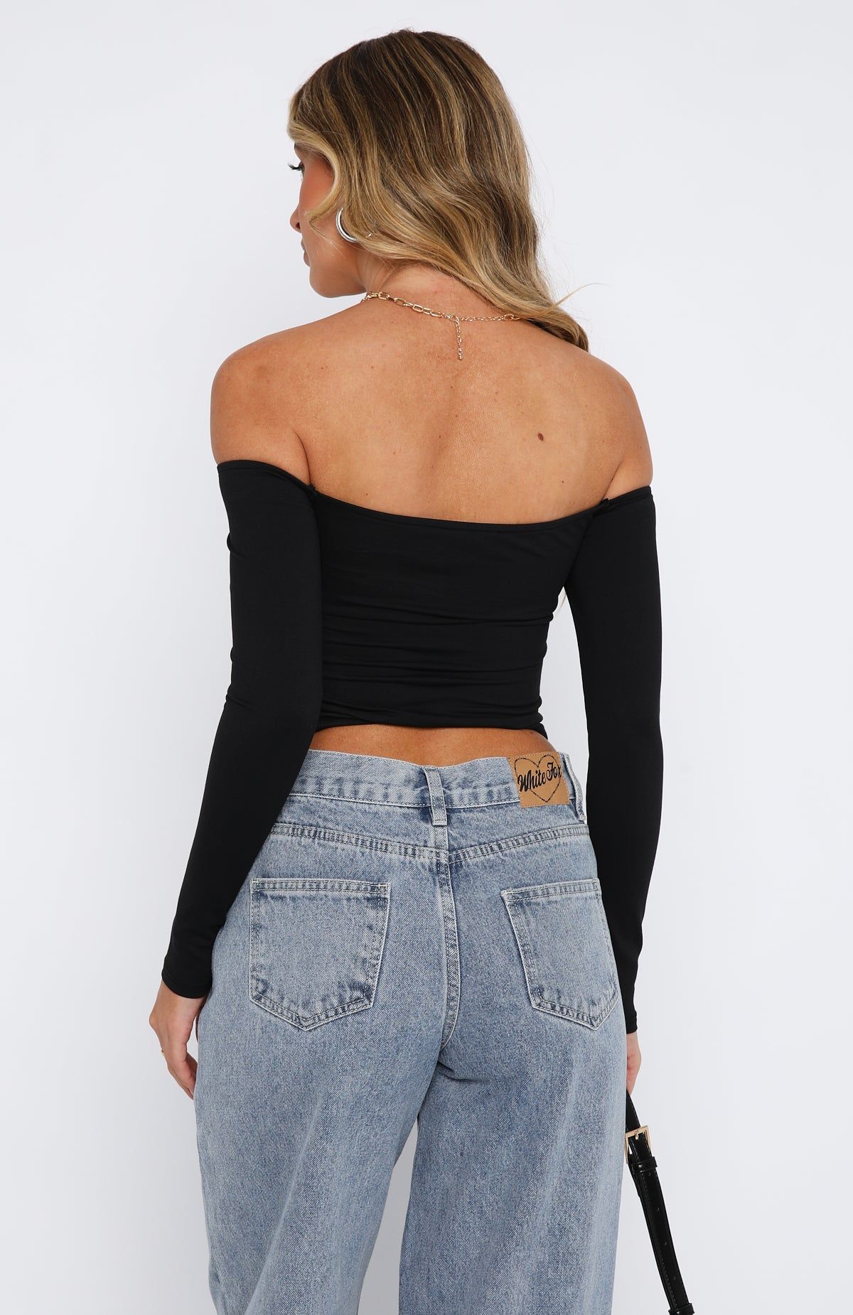 Connect With Me Long Sleeve Top Black sold by White Fox Boutique product image thumbnail 4