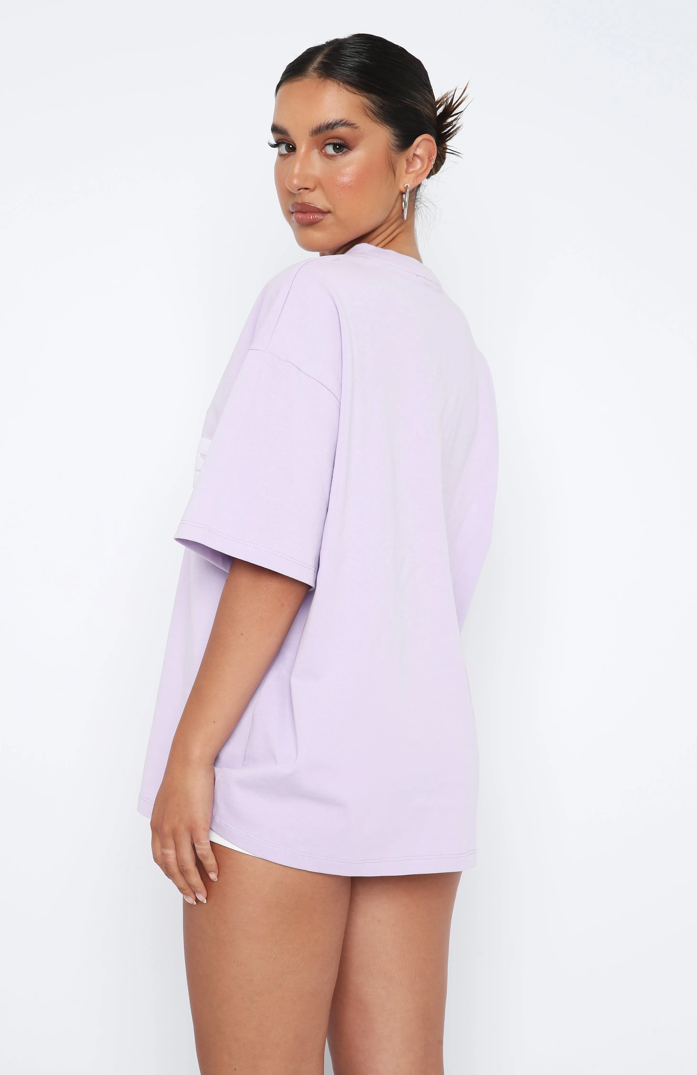 Leisure Series Oversized Tee Lavender sold by White Fox Boutique product image thumbnail 3