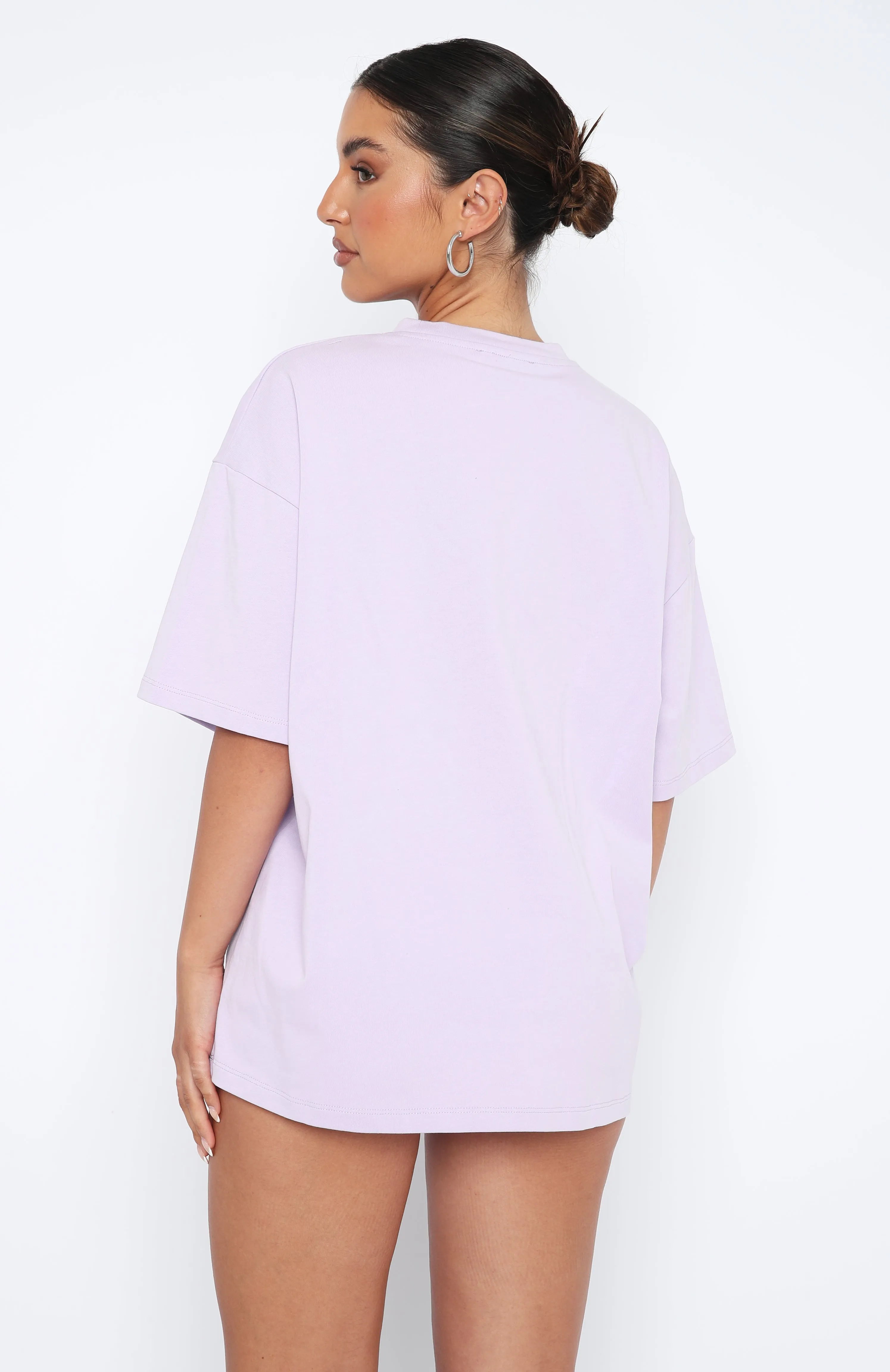 Leisure Series Oversized Tee Lavender sold by White Fox Boutique product image thumbnail 4