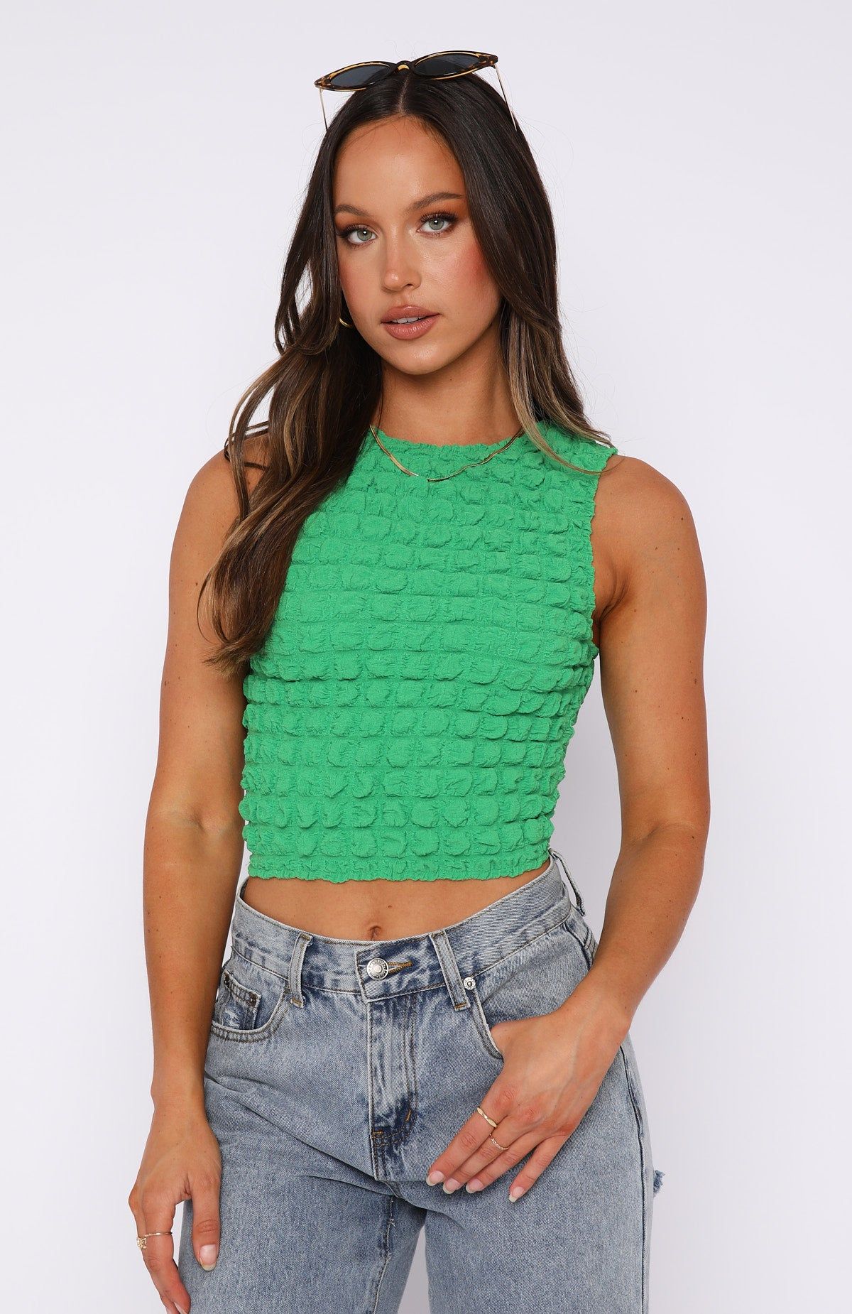 Always In Style Crop Green sold by White Fox Boutique product image thumbnail 2