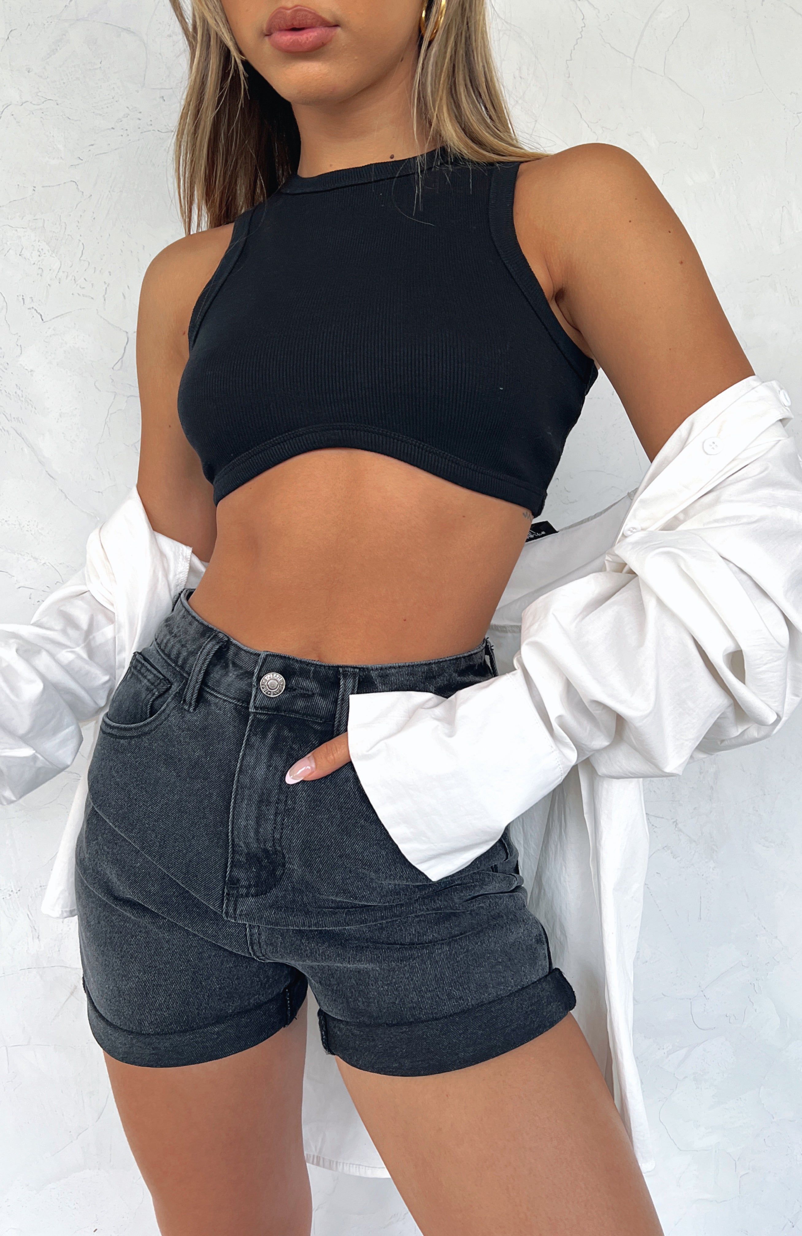 Commit To Me Crop Black sold by White Fox Boutique product image thumbnail 5