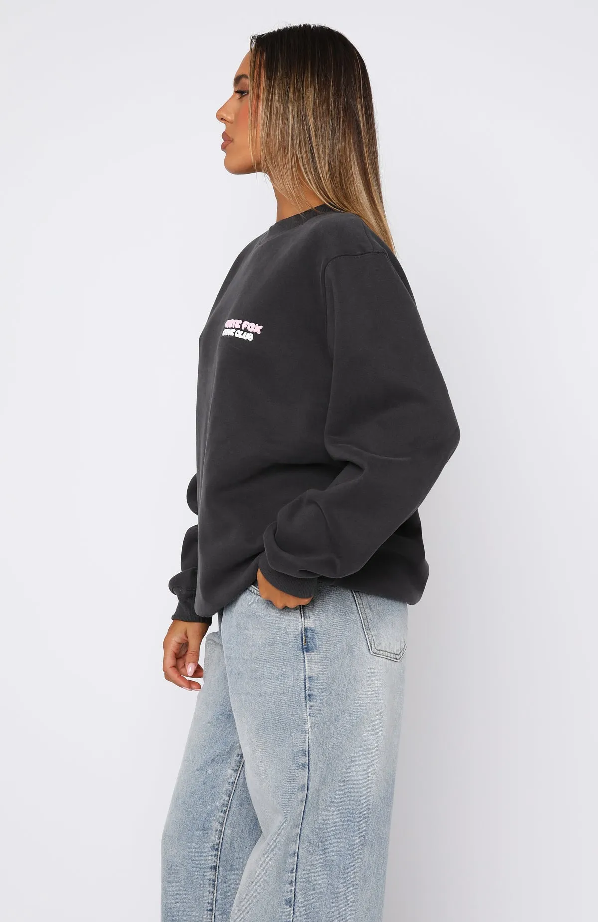 Love Club Oversized Sweater Charcoal sold by White Fox Boutique product image thumbnail 3