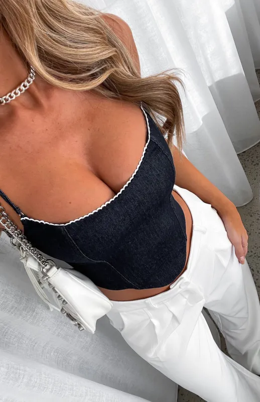 Part Of Me Bustier Deep Blue sold by White Fox Boutique