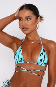 Golden Hour Bikini Top Arctic Geo sold by White Fox Boutique