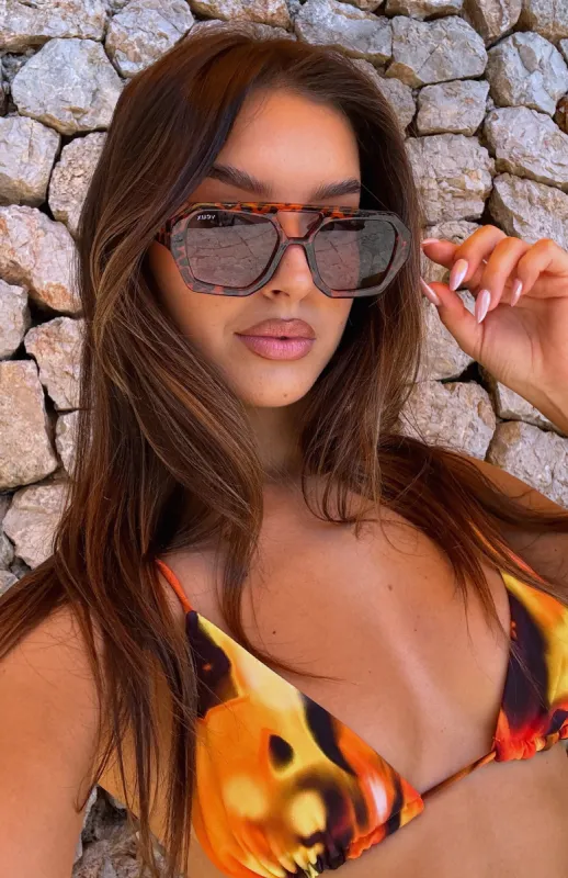 Always Vibing Sunglasses Tortoise/Blue sold by White Fox Boutique