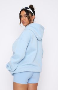 Revolve Around Me Oversized Hoodie Baby Blue sold by White Fox Boutique