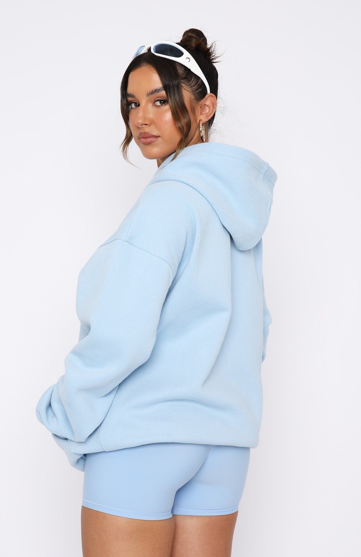 Revolve Around Me Oversized Hoodie Baby Blue sold by White Fox Boutique product image thumbnail 4
