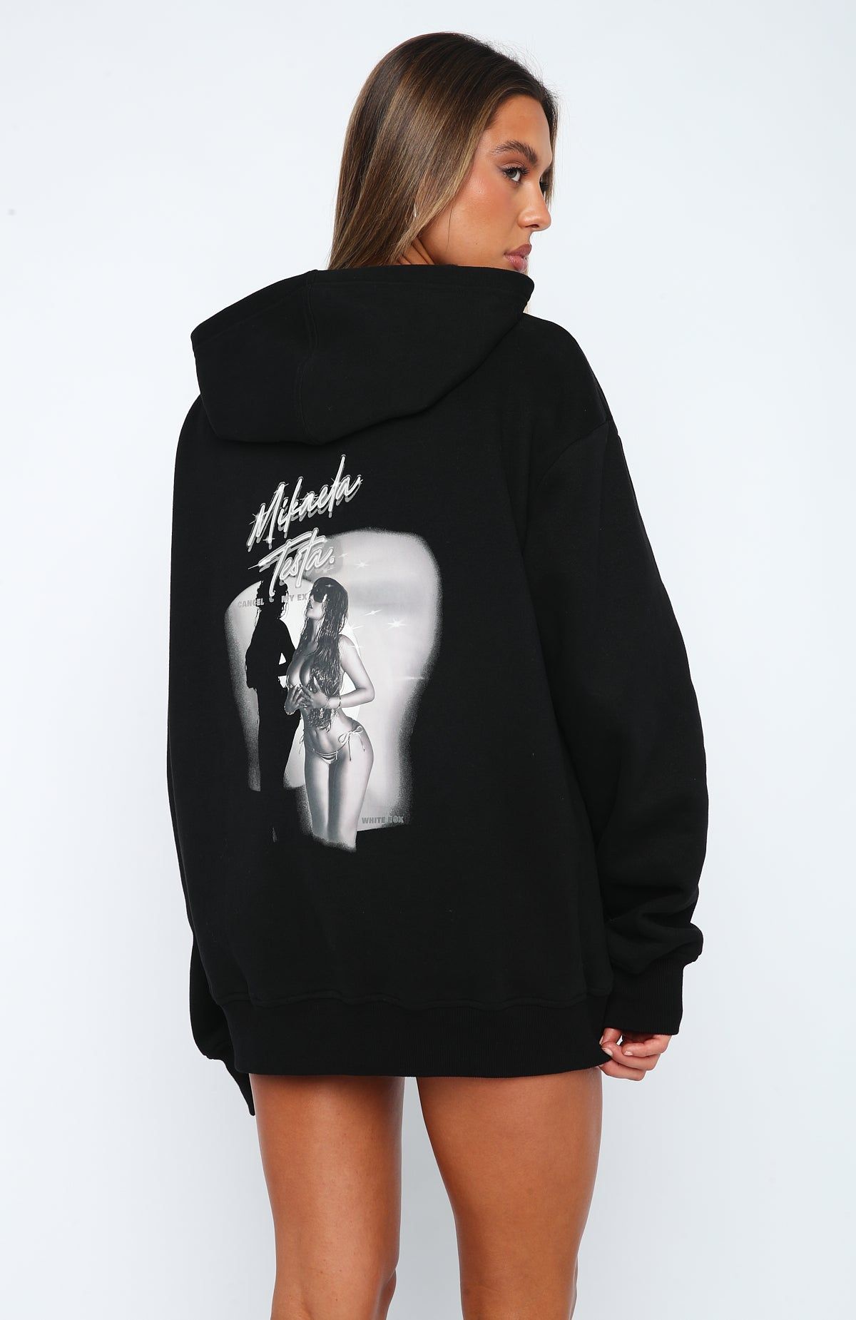 Ex's Oversized Hoodie Black sold by White Fox Boutique product image thumbnail 4