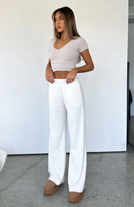 Someone Else's Problem Pants Off White sold by White Fox Boutique