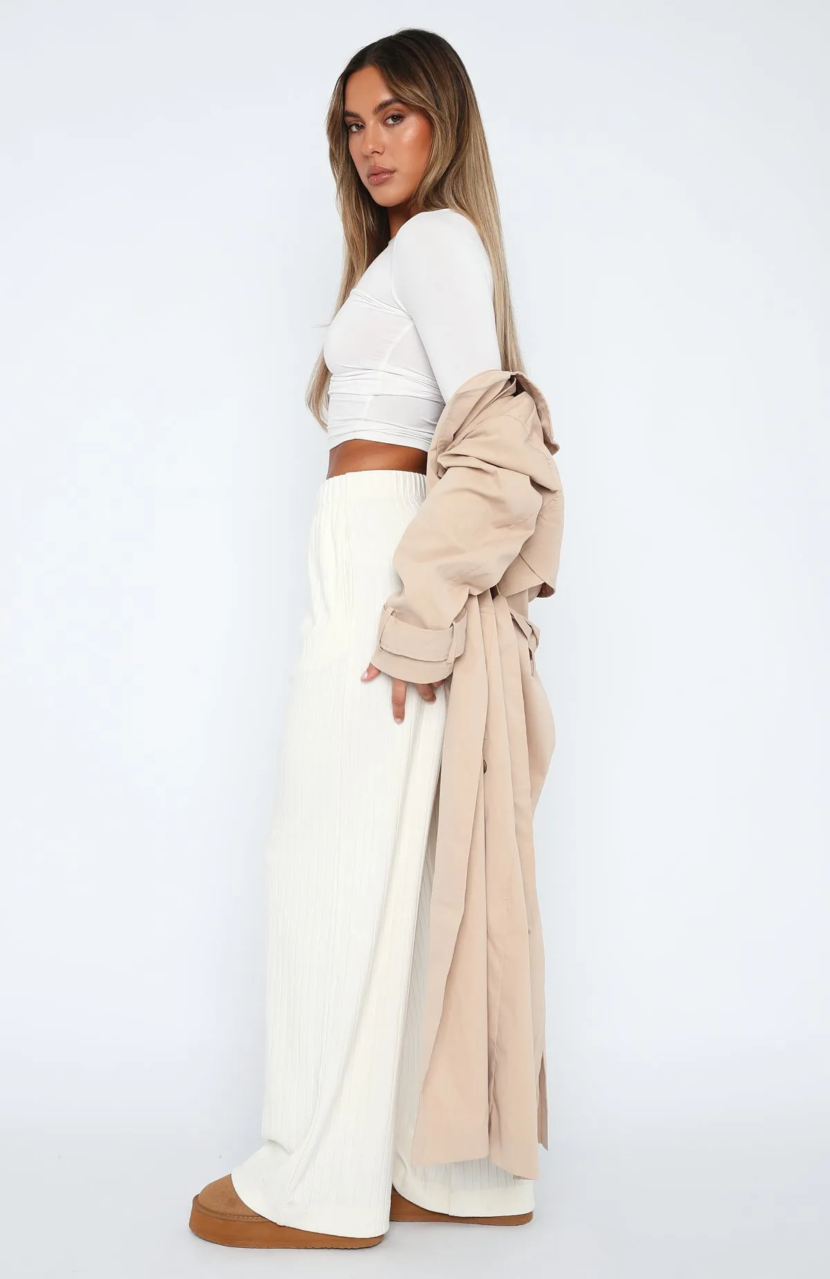 Someone Else's Problem Pants Off White sold by White Fox Boutique product image thumbnail 3