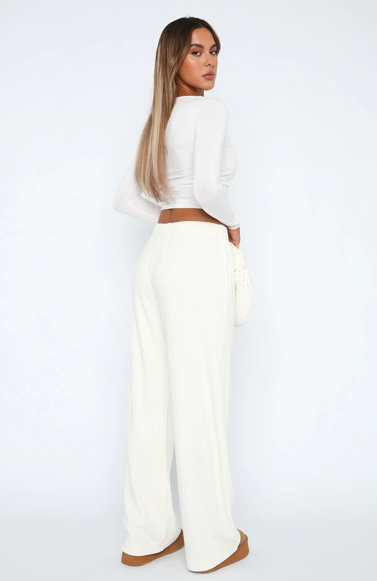 Someone Else's Problem Pants Off White sold by White Fox Boutique product image thumbnail 4