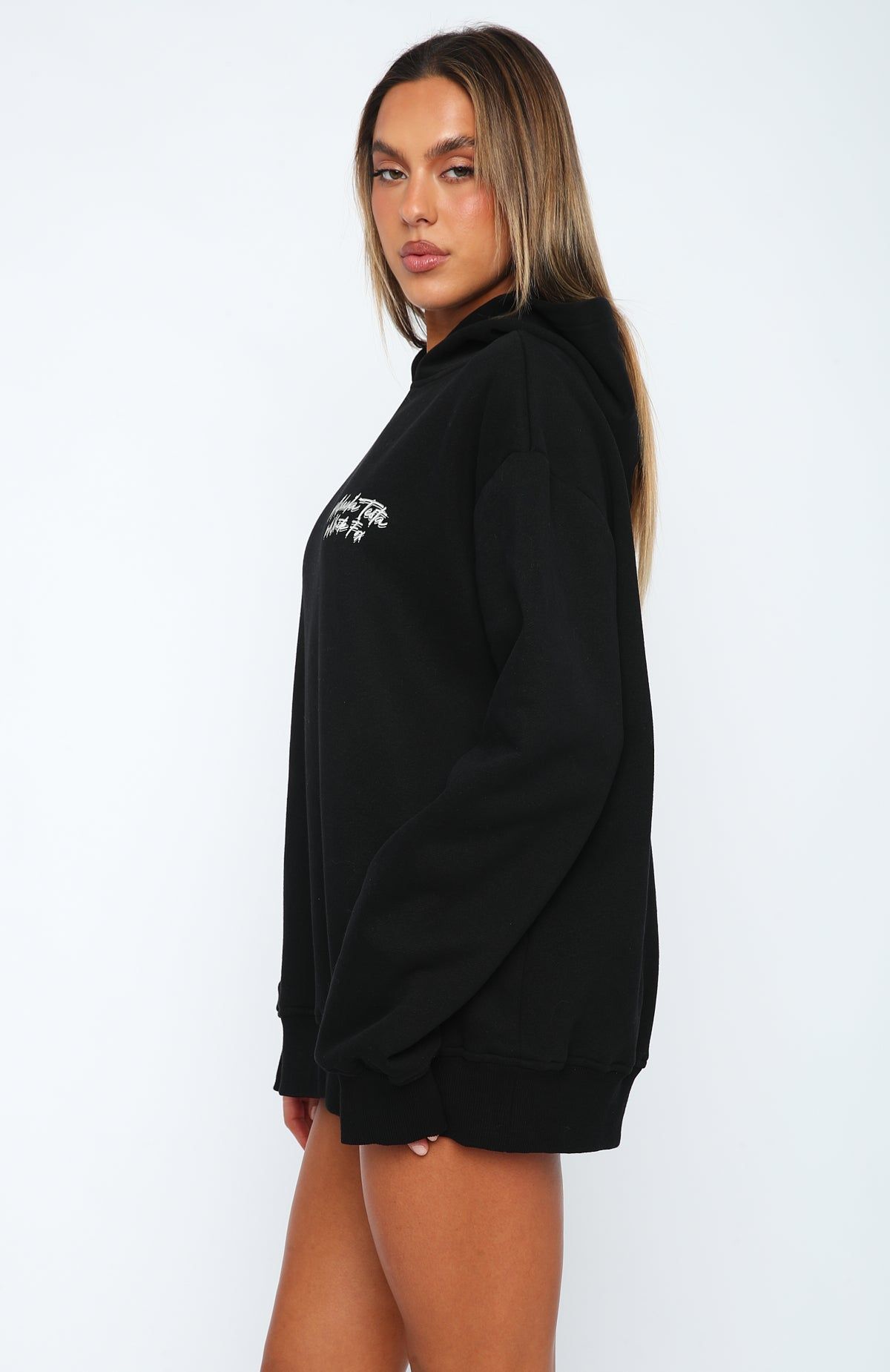 Ex's Oversized Hoodie Black sold by White Fox Boutique product image thumbnail 3
