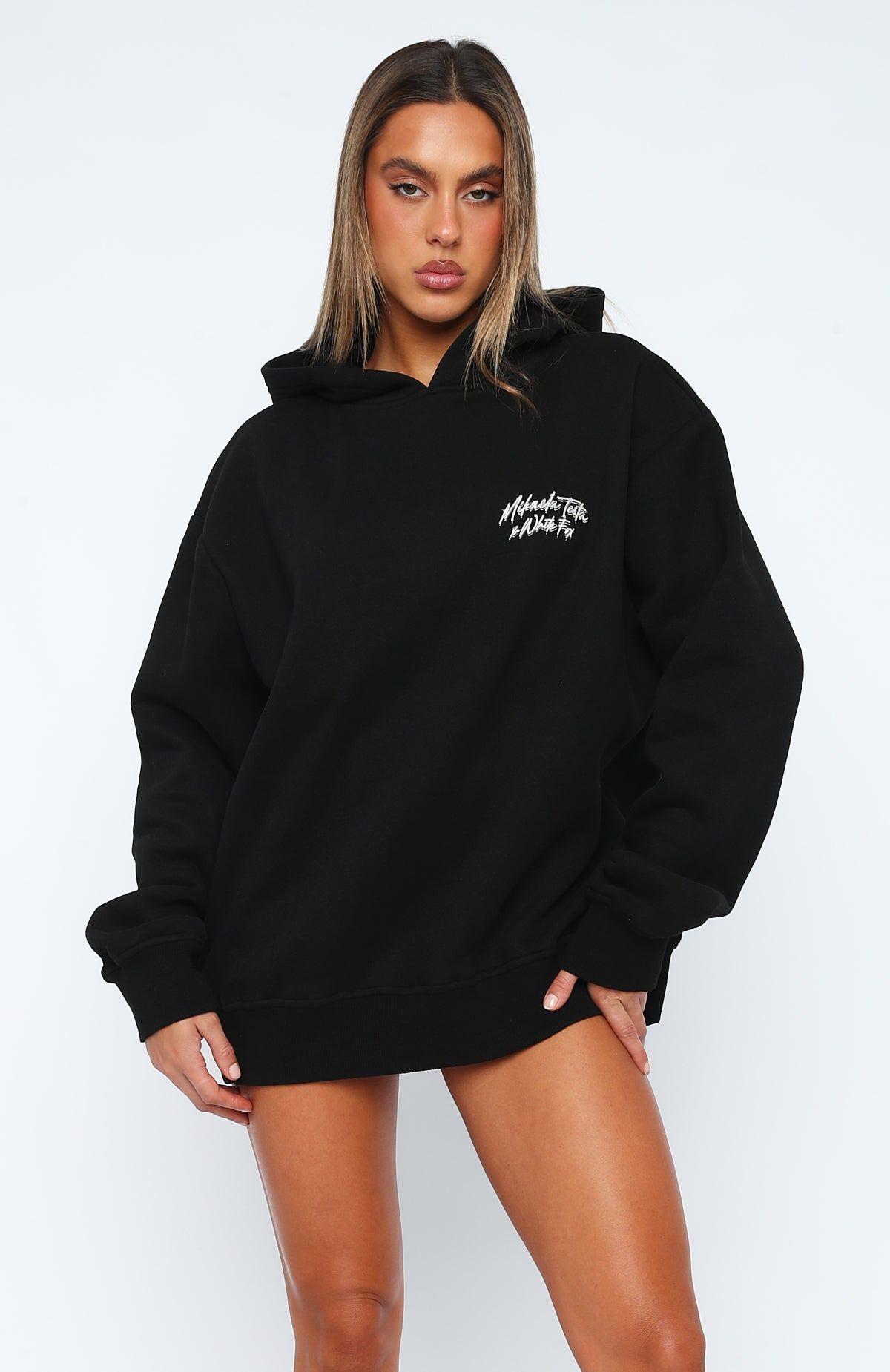 Ex's Oversized Hoodie Black sold by White Fox Boutique product image thumbnail 2