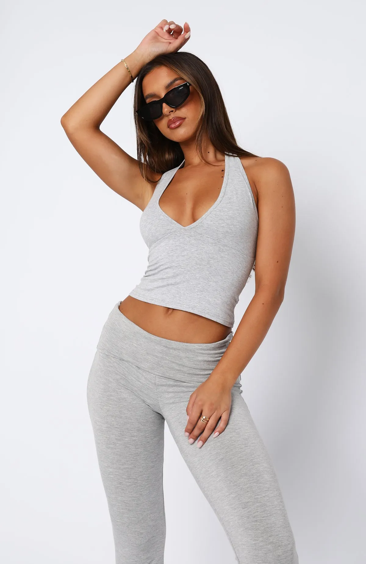 Have To Getaway Halter Top Grey Marle sold by White Fox Boutique product image thumbnail 2