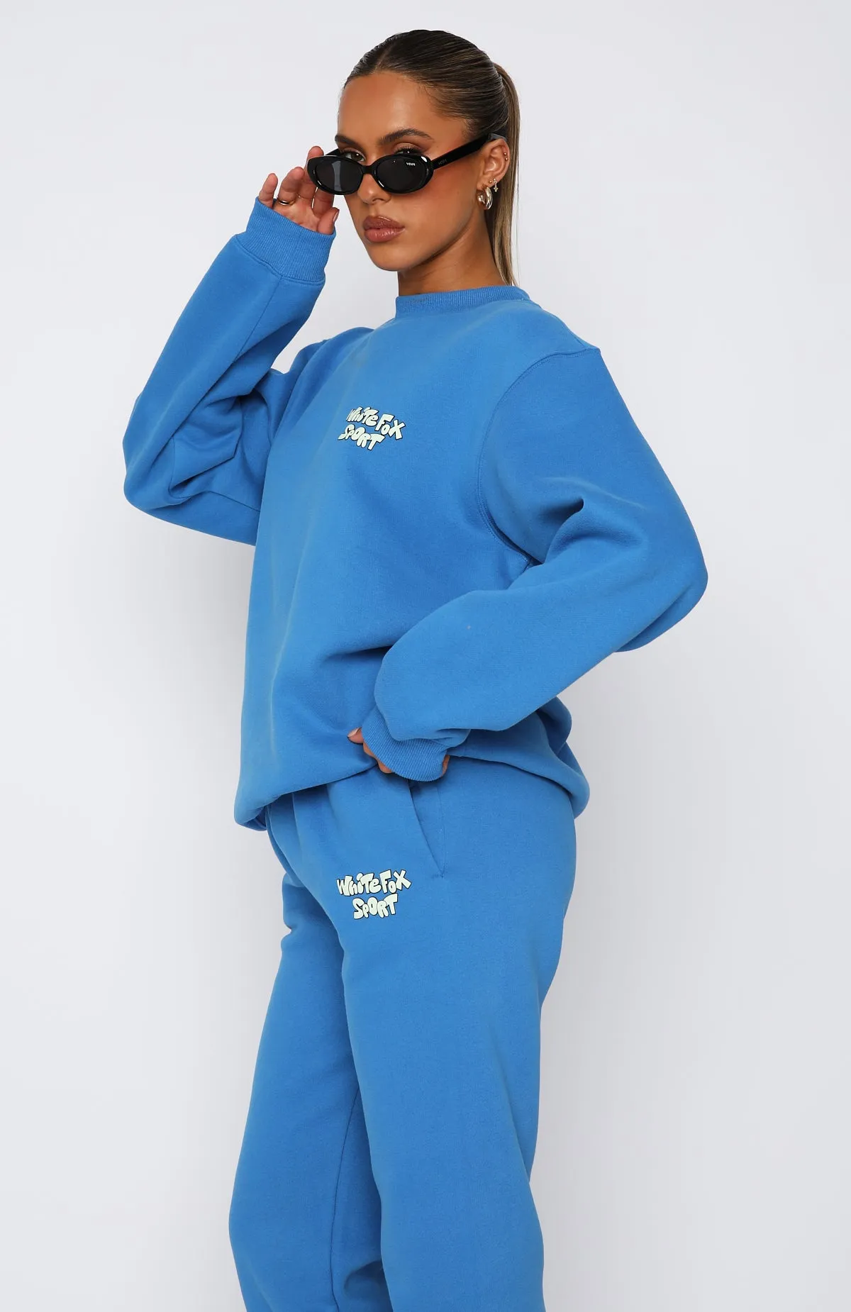 Sports Club Oversized Sweater Azure sold by White Fox Boutique product image thumbnail 3