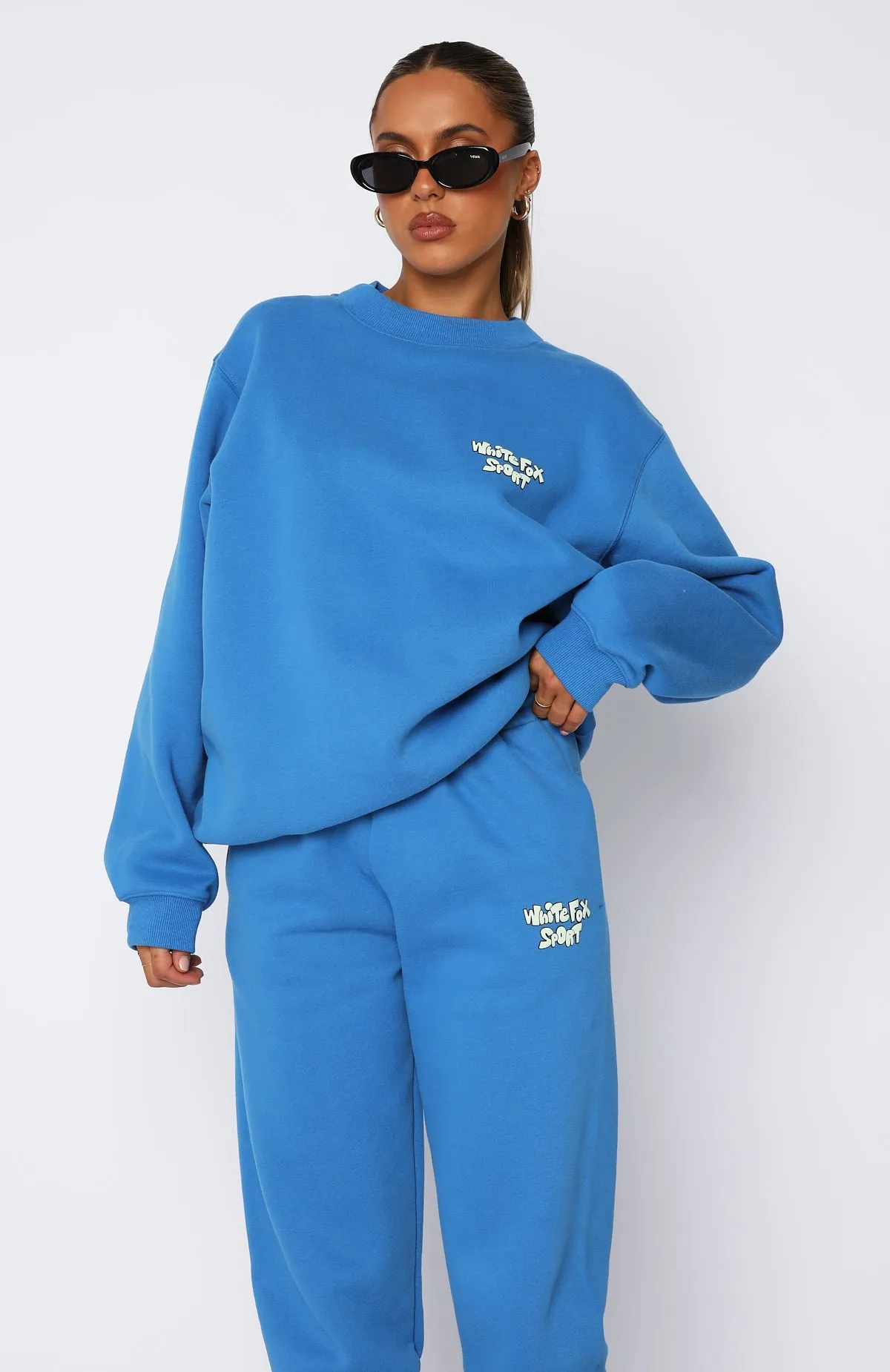 Sports Club Oversized Sweater Azure sold by White Fox Boutique product image thumbnail 2