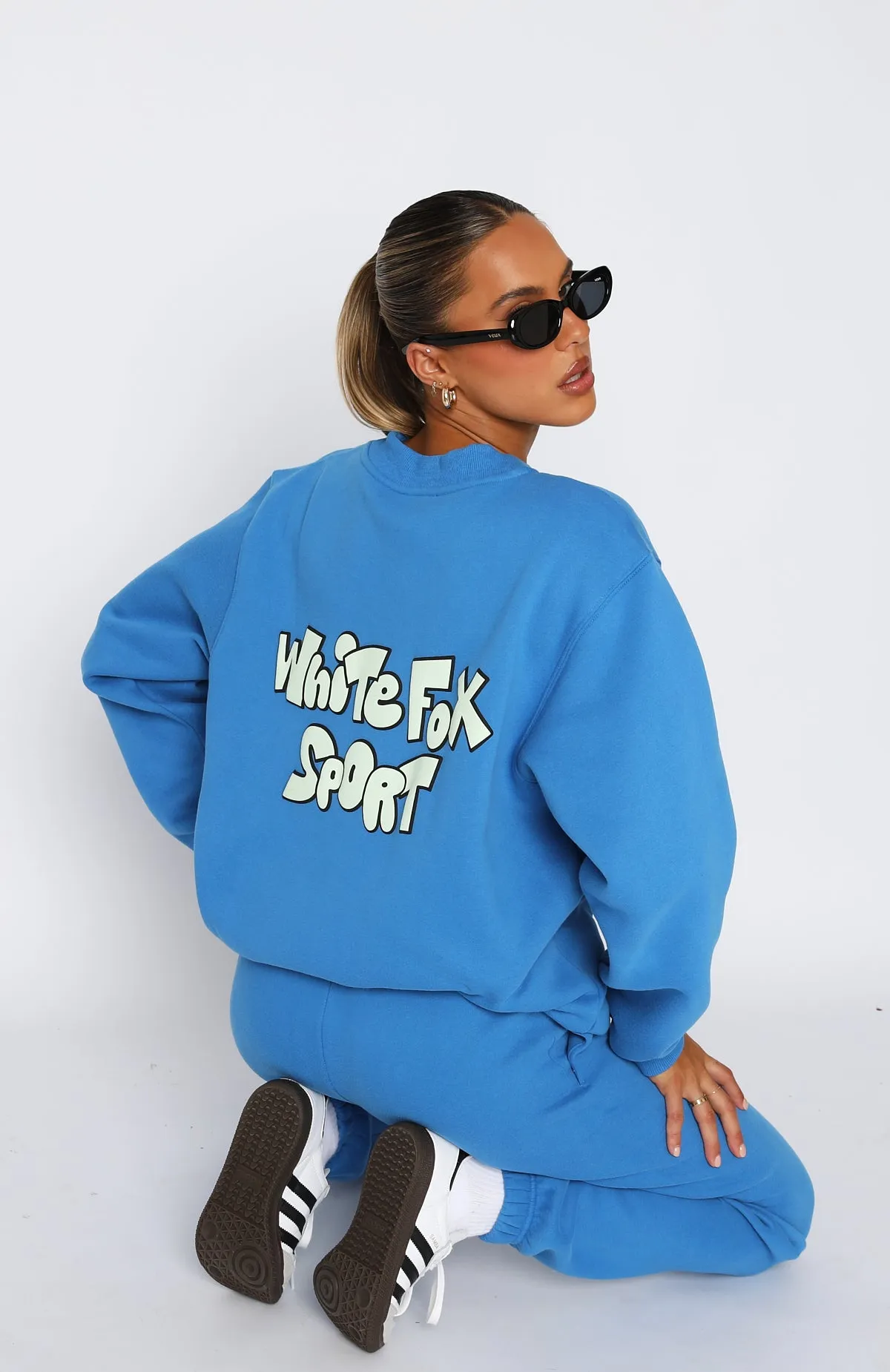 Sports Club Oversized Sweater Azure sold by White Fox Boutique product image thumbnail 4