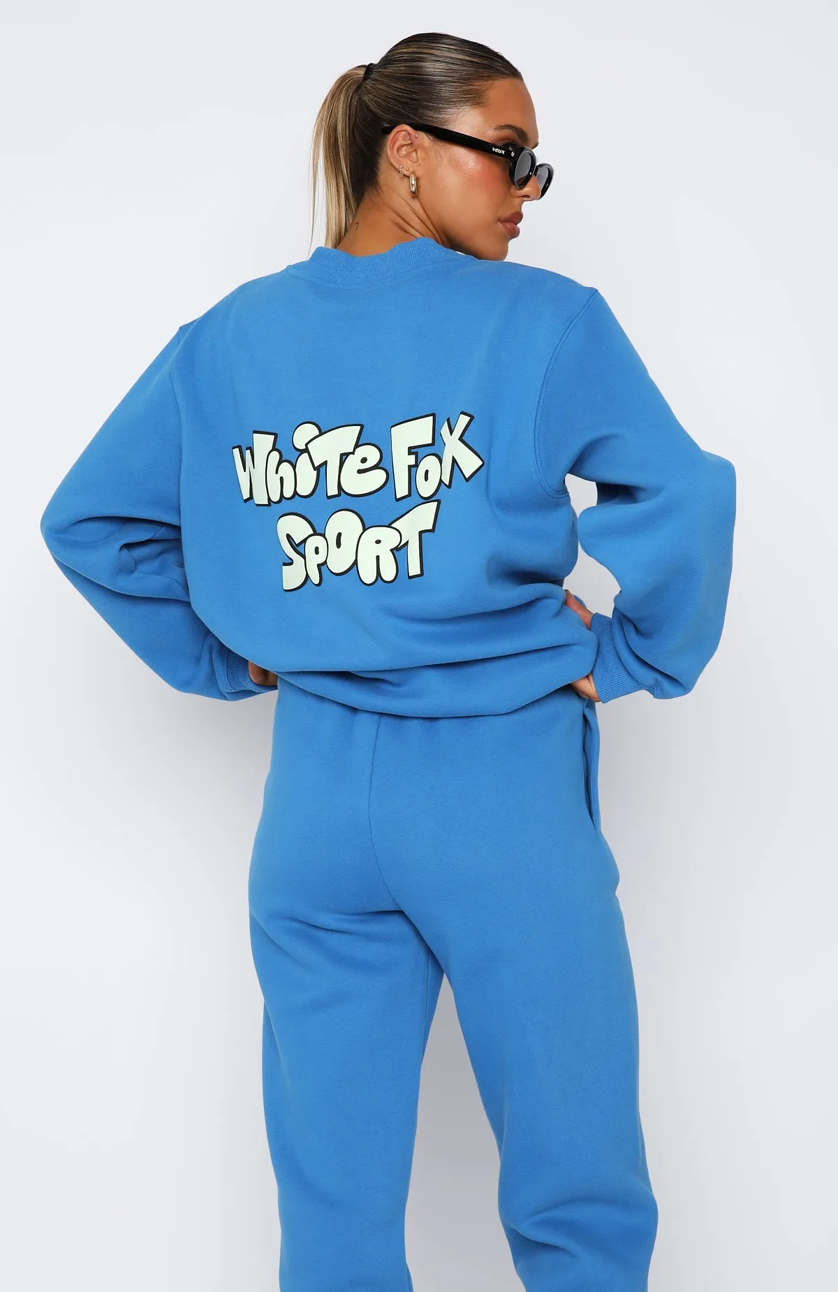 Sports Club Oversized Sweater Azure sold by White Fox Boutique product image thumbnail 5
