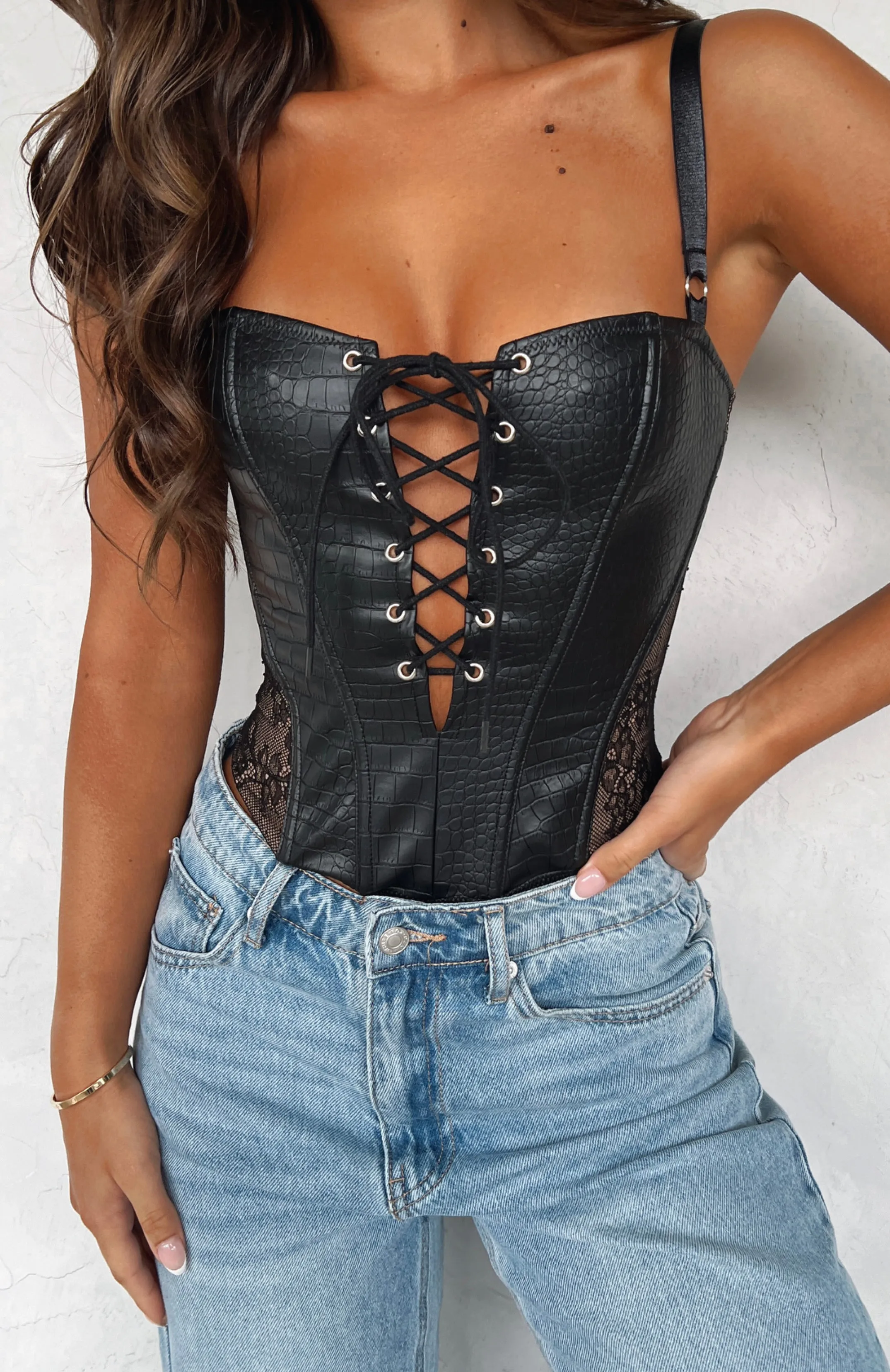 Go On Girl Bustier Black sold by White Fox Boutique