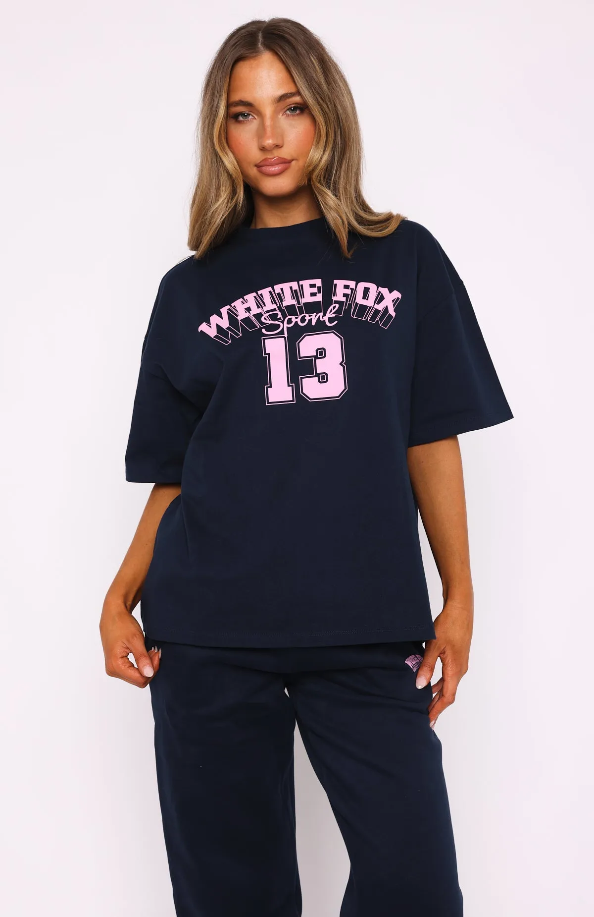 Out Of Line Oversized Tee Navy sold by White Fox Boutique product image thumbnail 2