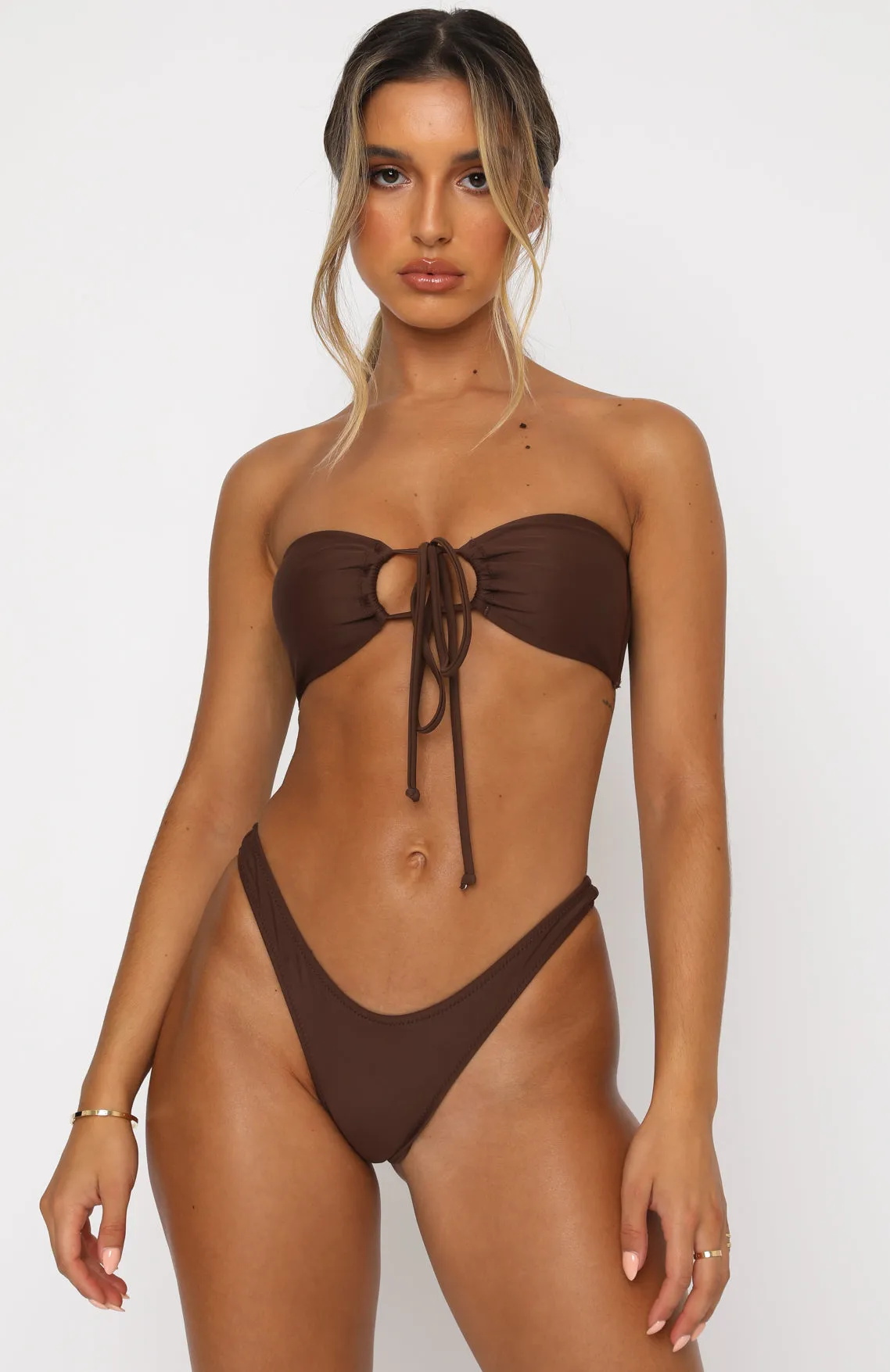 Summer Sea Bikini Top Chocolate sold by White Fox Boutique product image thumbnail 4