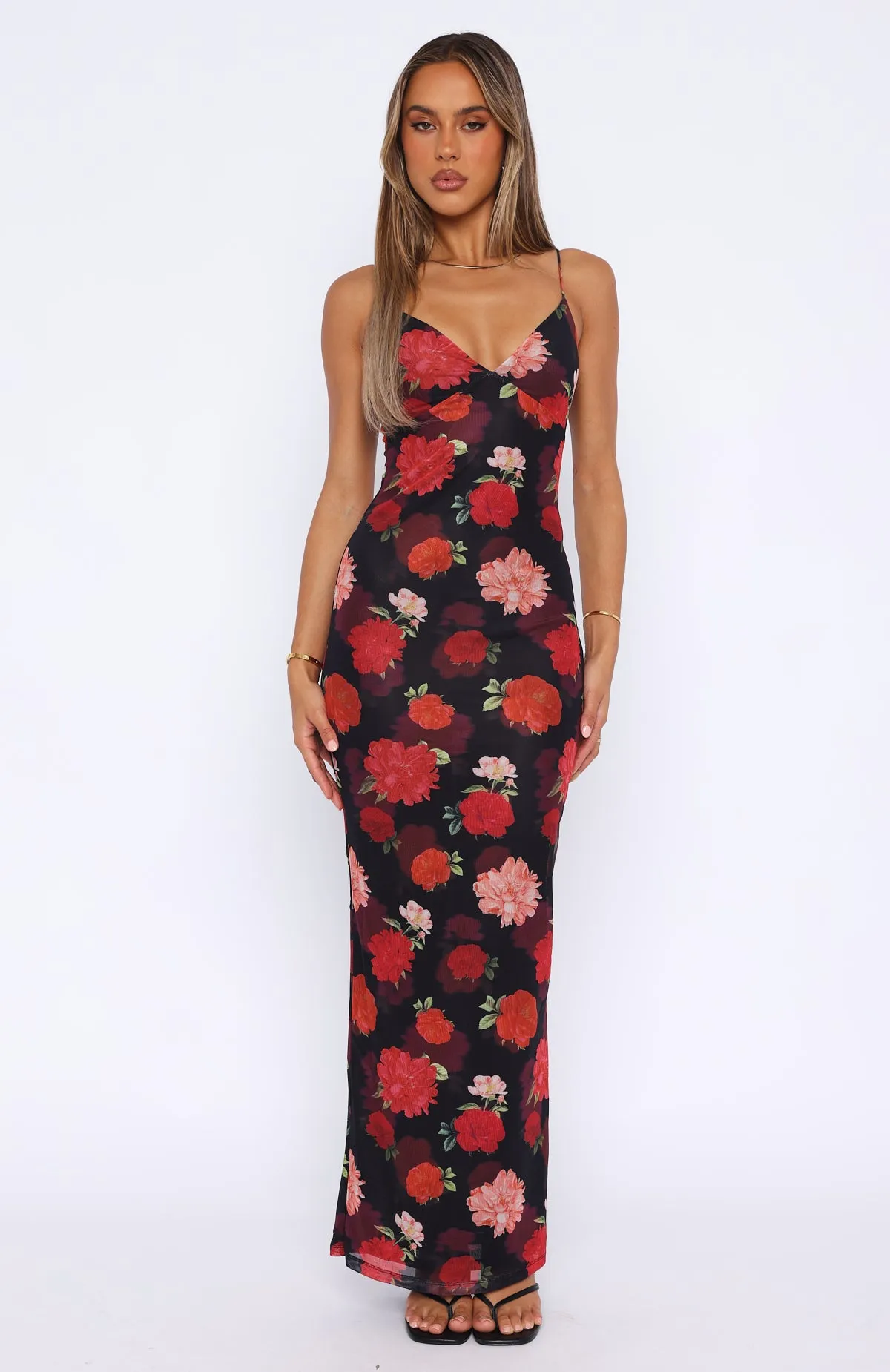 Don't Phone Me Maxi Dress Sunset Bloom sold by White Fox Boutique product image thumbnail 2