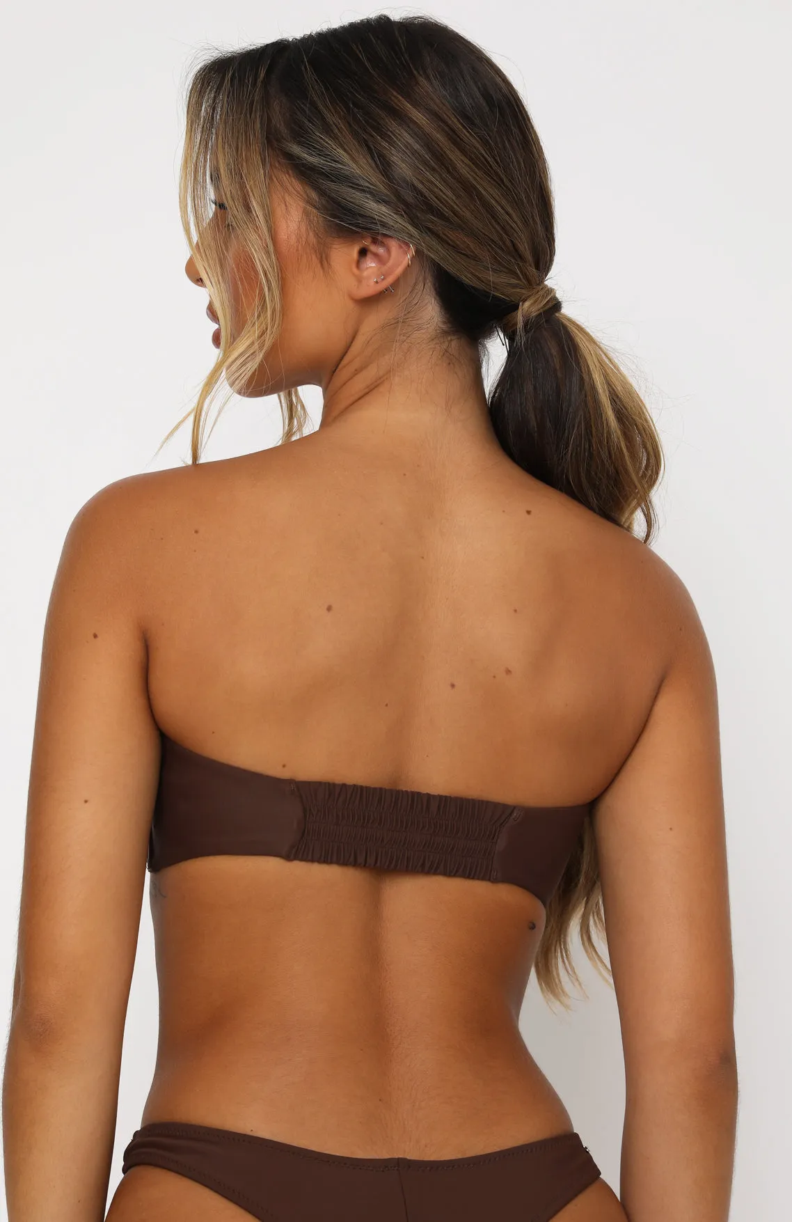 Summer Sea Bikini Top Chocolate sold by White Fox Boutique product image thumbnail 3