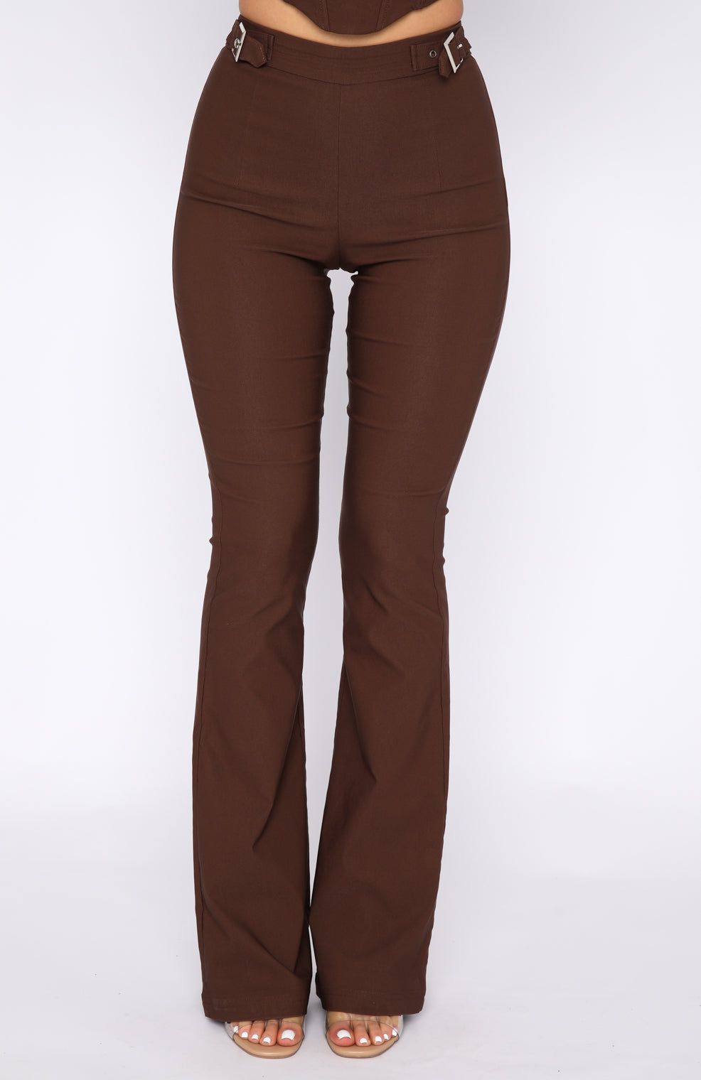 Satisfy Me Pants Chocolate sold by White Fox Boutique product image thumbnail 2