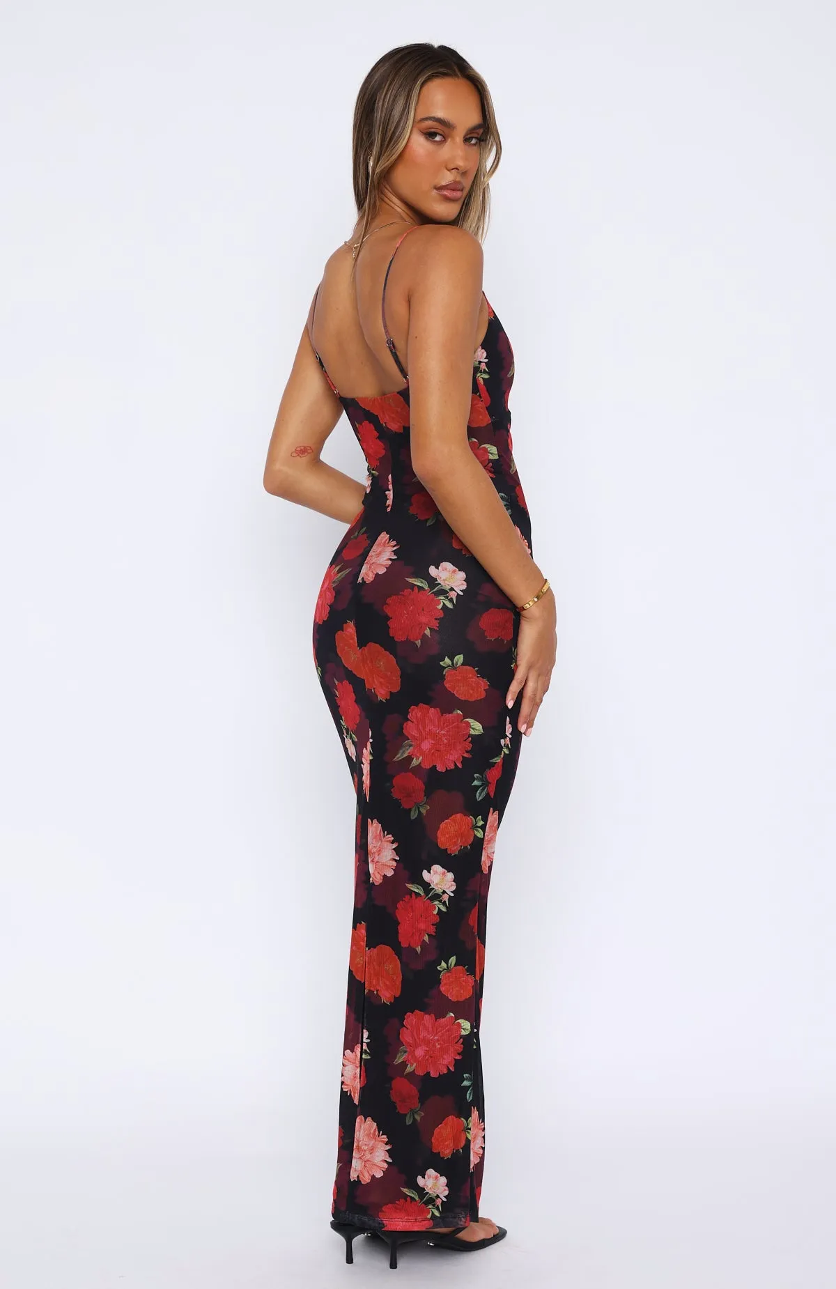 Don't Phone Me Maxi Dress Sunset Bloom sold by White Fox Boutique product image thumbnail 4