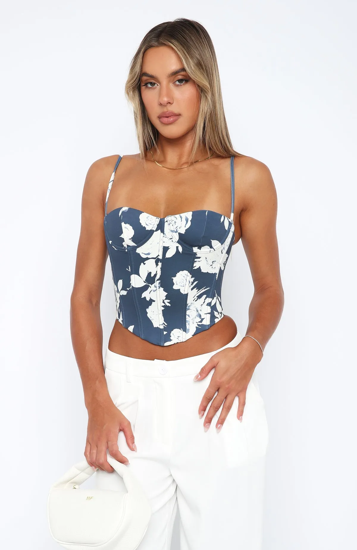 In The Morning Bustier Navy Rose sold by White Fox Boutique product image thumbnail 2