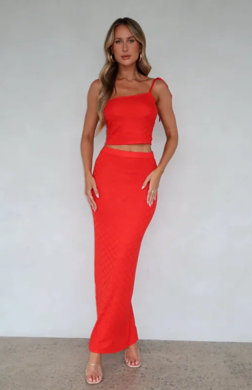 Carrying Your Love Maxi Skirt Chilli sold by White Fox Boutique