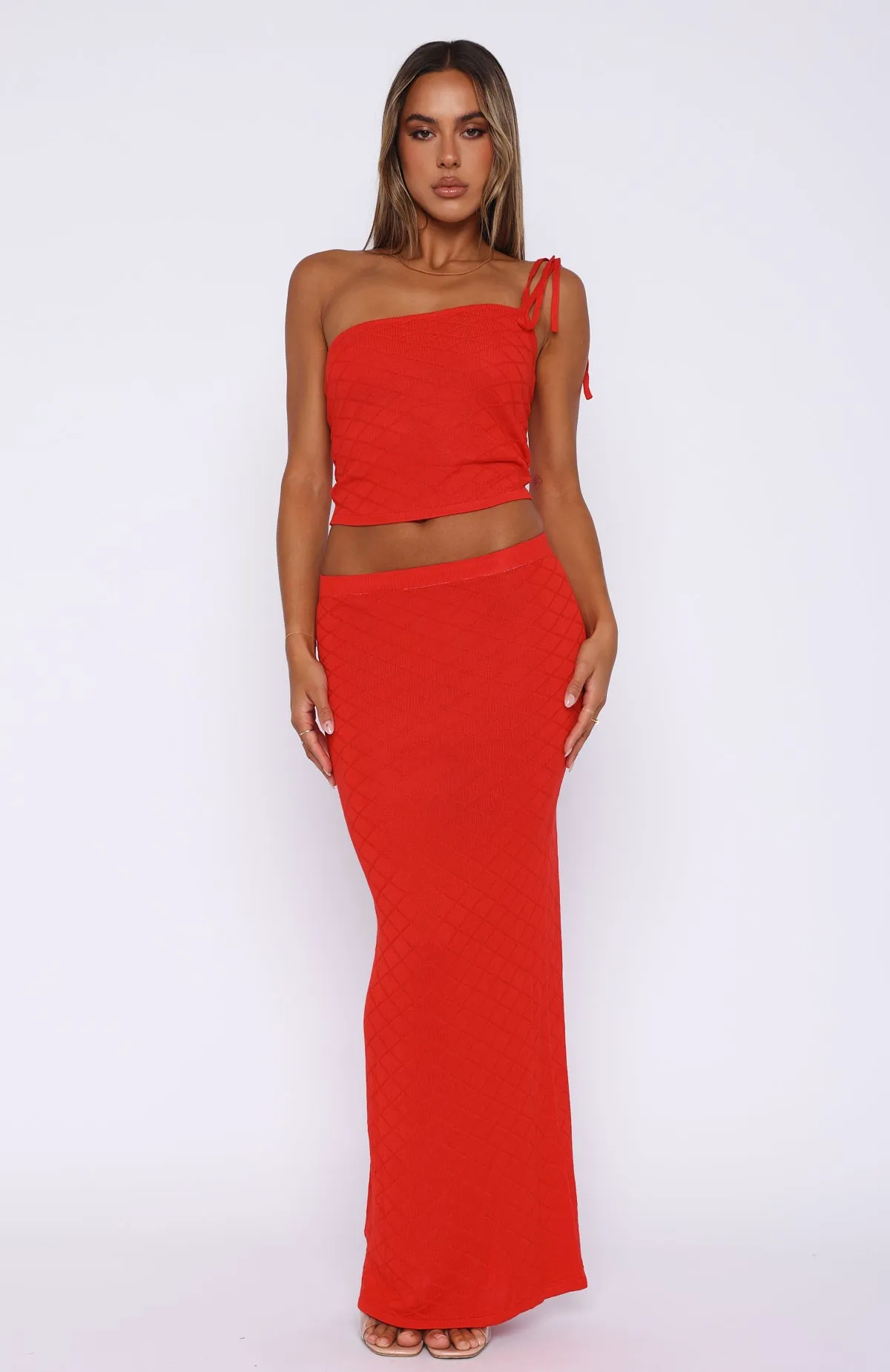 Carrying Your Love Maxi Skirt Chilli sold by White Fox Boutique product image thumbnail 2