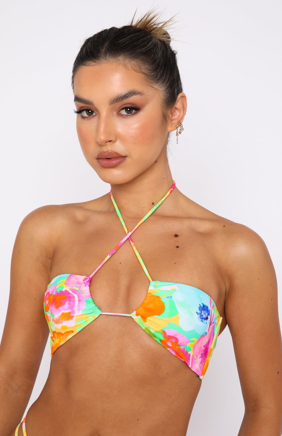 Summer Sea Bikini Top Floral Pop sold by White Fox Boutique product image thumbnail 4