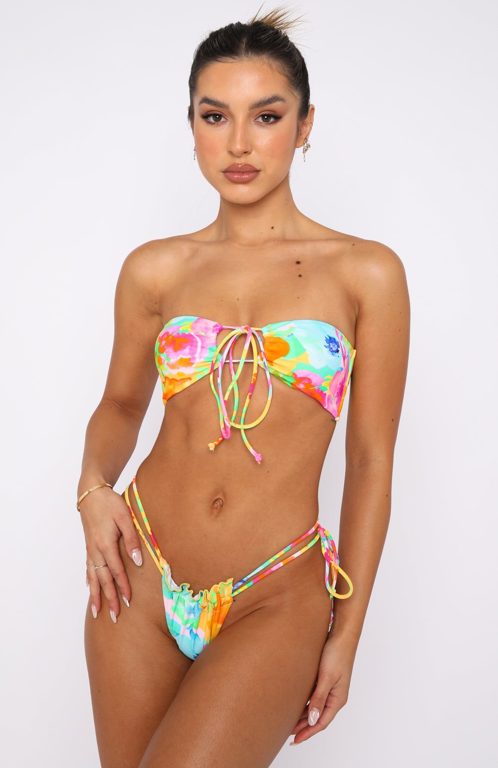 Summer Sea Bikini Top Floral Pop sold by White Fox Boutique product image thumbnail 5