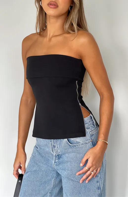 Ready For Tonight Strapless Top Black sold by White Fox Boutique