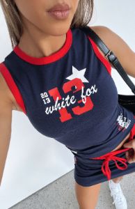 All Star Season Tank Top Navy sold by White Fox Boutique