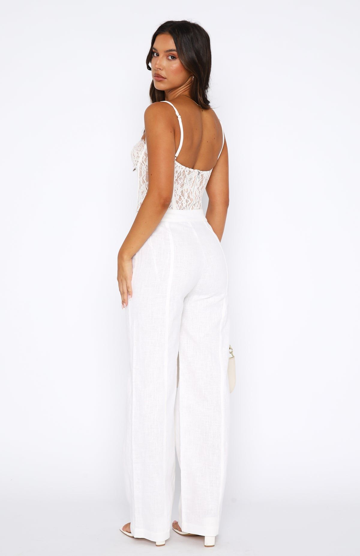 The Things You Are Linen Pants White sold by White Fox Boutique product image thumbnail 4