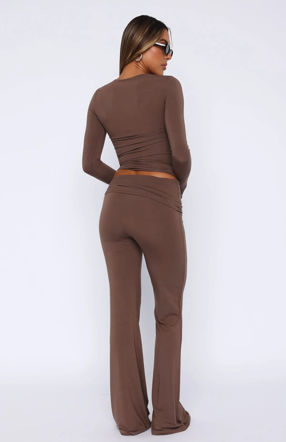 It's A Forever Thing Flare Pants Mocha sold by White Fox Boutique product image thumbnail 4