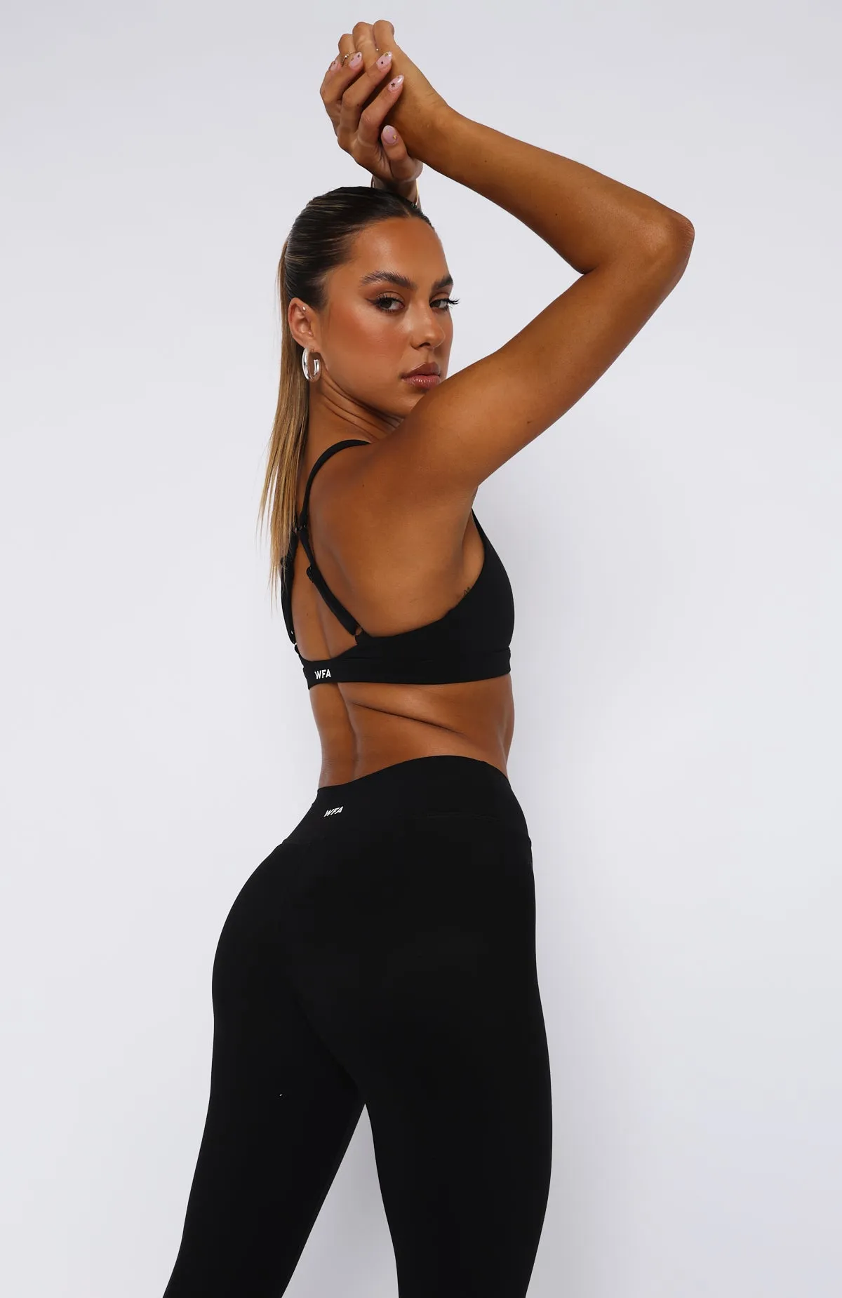 Crunch Time Sports Crop Black sold by White Fox Boutique product image thumbnail 4